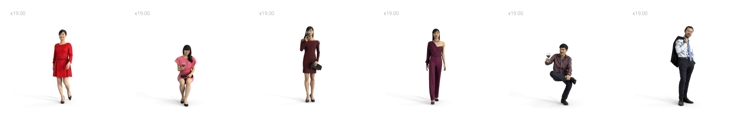AXYZ conçoit des modèles de personnes 3d métropole.